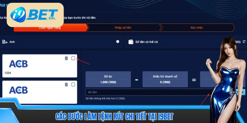 Các bước làm lệnh rút chi tiết tại I9bet 